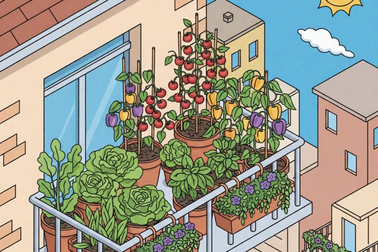 A Balcony Vegetable Garden
